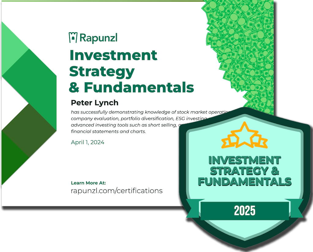 Investing Strategy & Fundamentals certification badge