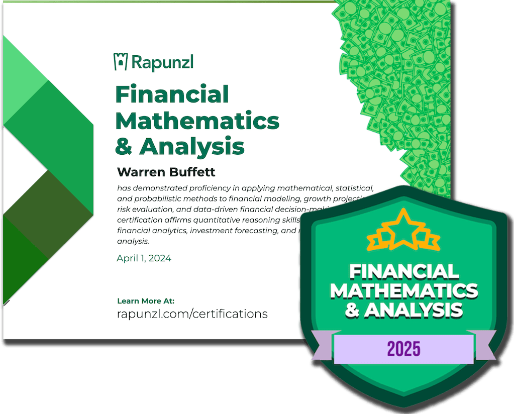 Financial Mathematics & Analytics certification badge