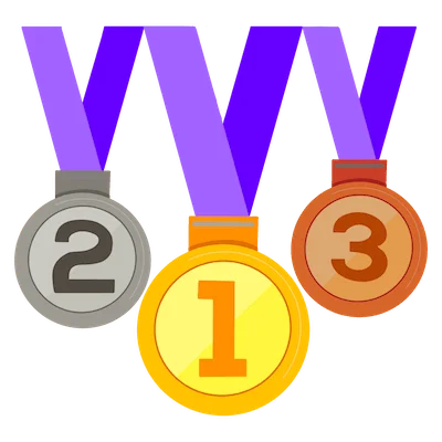 Gold, silver, and bronze medals awarded in Rapunzl investment competitions