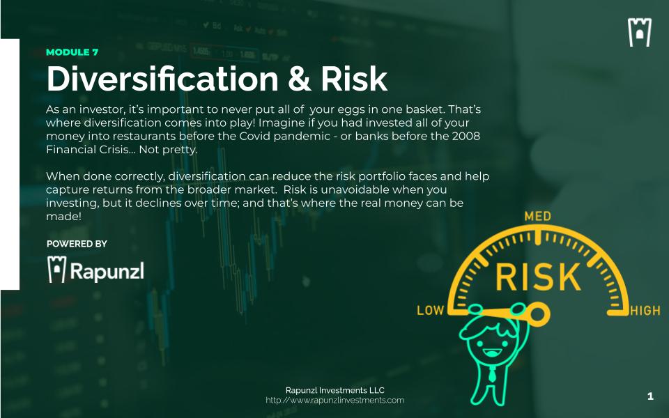 Diversification & Risk module cover