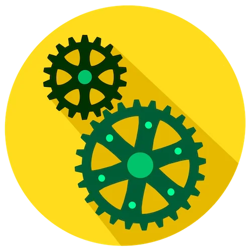 Interlocking gears, representing custom-built investment competitions